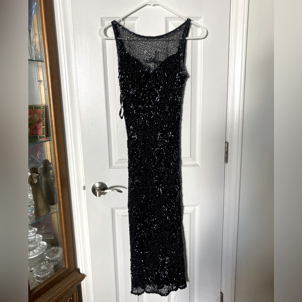 Black embroidered dress, only worn once, like new!